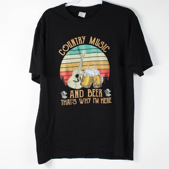 Country Music and Beer, That's Why I'm Here - NWOT - P2P 21" - Picture 1 of 5